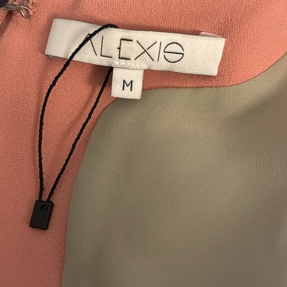 ALEXIS Elena Mini Shift Dress Pink Sage Green Wedding Date Party Work Size M‎ - Picture 9 of 12